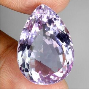 Stunning 40.77Ct Natural Pink Amethyst Pear cut Gemstone IF 25x18x15mm
